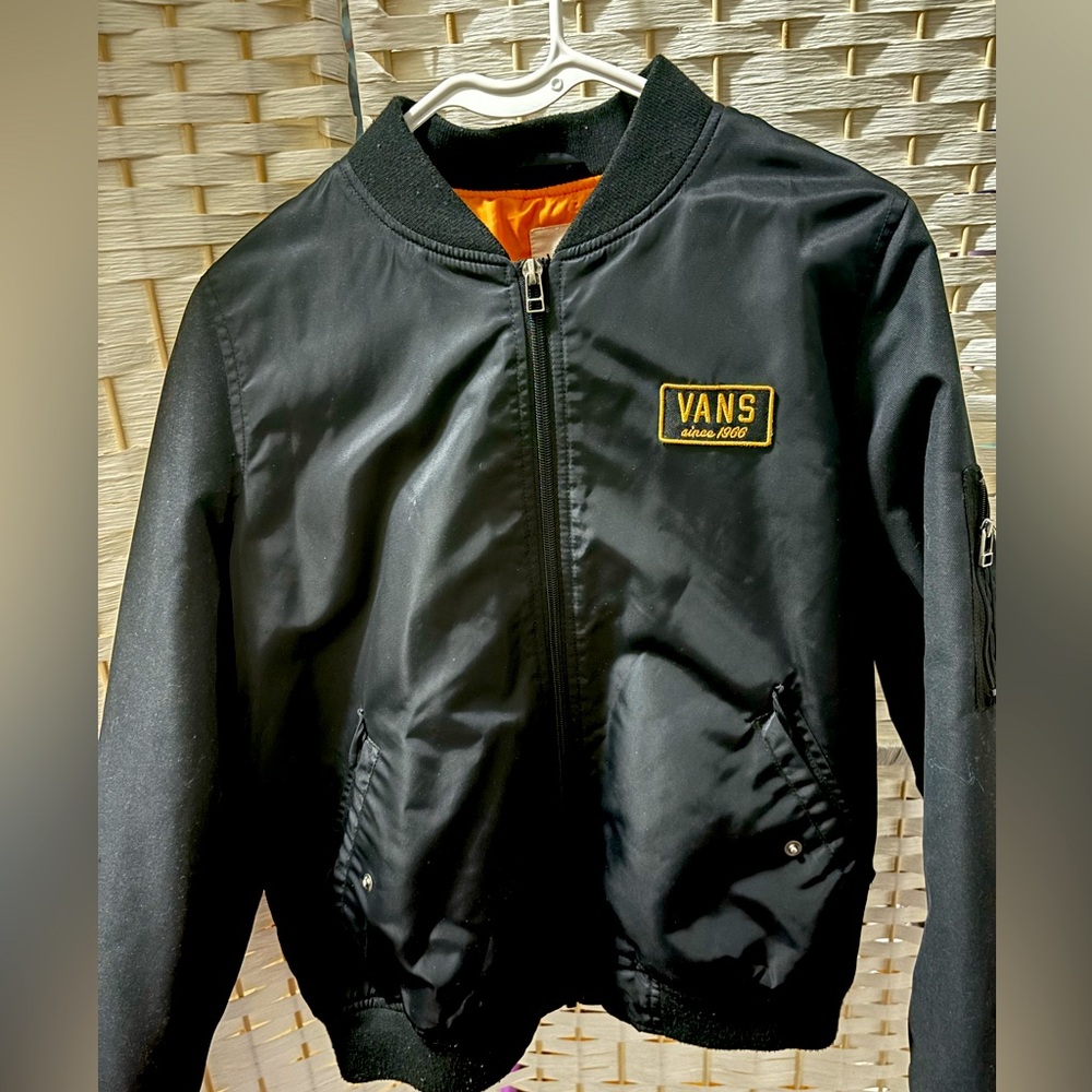 Black Vans Bomber Jacket - Size S